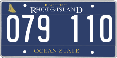 RI license plate 079110