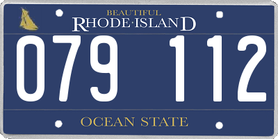 RI license plate 079112