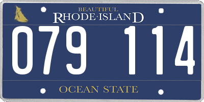 RI license plate 079114