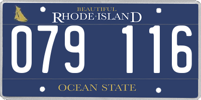 RI license plate 079116