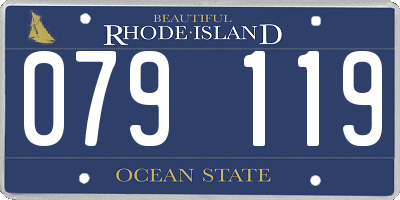 RI license plate 079119