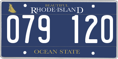 RI license plate 079120