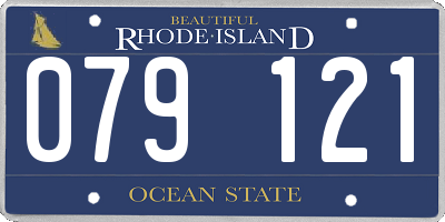 RI license plate 079121