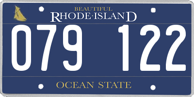 RI license plate 079122