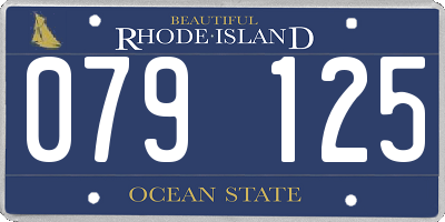 RI license plate 079125
