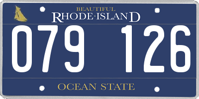 RI license plate 079126