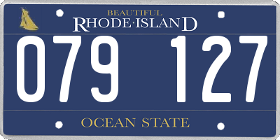 RI license plate 079127