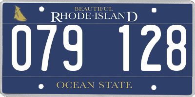 RI license plate 079128