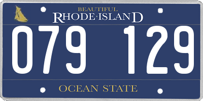 RI license plate 079129
