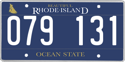 RI license plate 079131