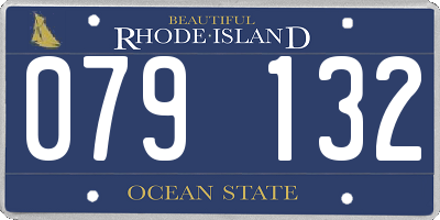 RI license plate 079132