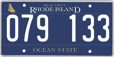 RI license plate 079133