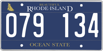 RI license plate 079134