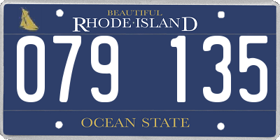RI license plate 079135