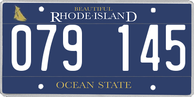 RI license plate 079145