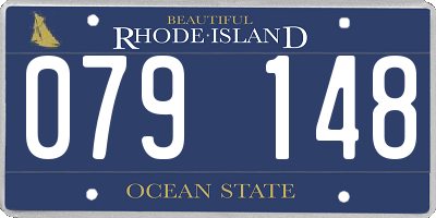 RI license plate 079148
