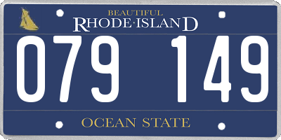 RI license plate 079149