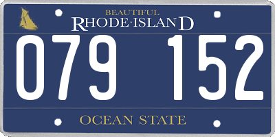 RI license plate 079152