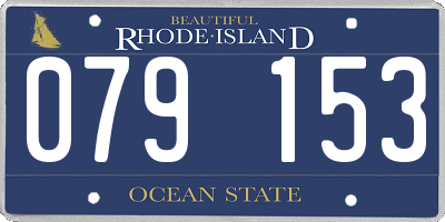 RI license plate 079153