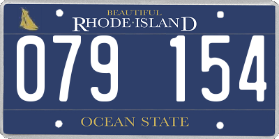 RI license plate 079154