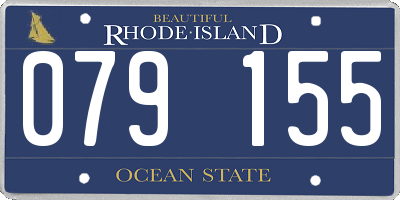 RI license plate 079155