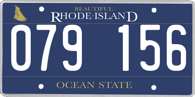 RI license plate 079156