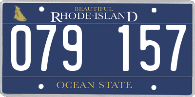 RI license plate 079157