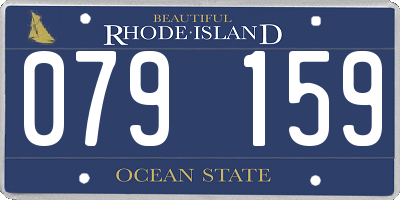 RI license plate 079159