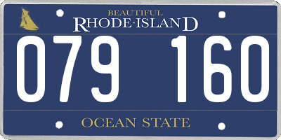 RI license plate 079160