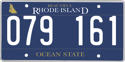RI license plate 079161