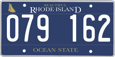 RI license plate 079162