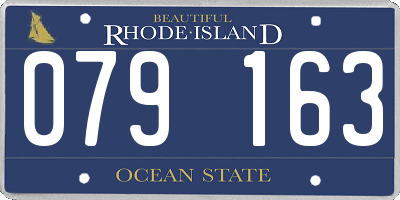 RI license plate 079163