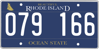 RI license plate 079166