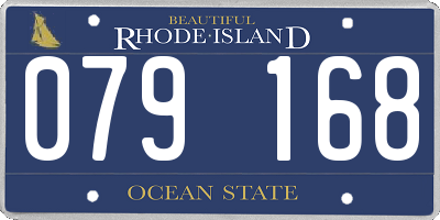 RI license plate 079168