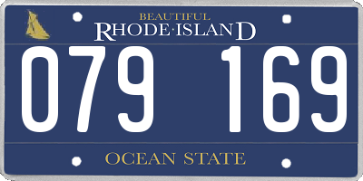 RI license plate 079169