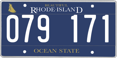 RI license plate 079171