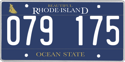 RI license plate 079175