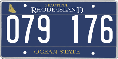 RI license plate 079176