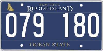 RI license plate 079180