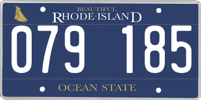 RI license plate 079185