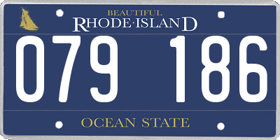 RI license plate 079186