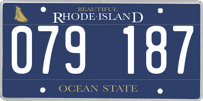 RI license plate 079187