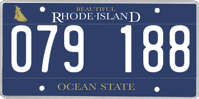 RI license plate 079188