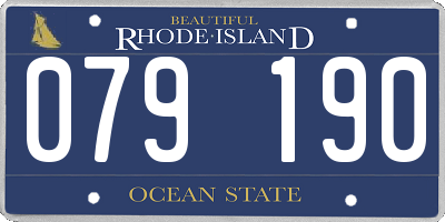 RI license plate 079190