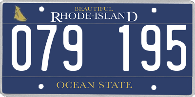 RI license plate 079195