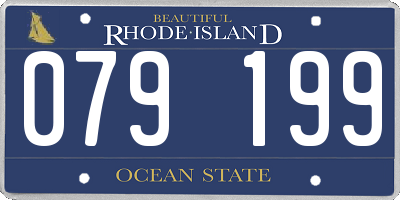 RI license plate 079199