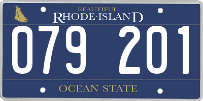 RI license plate 079201