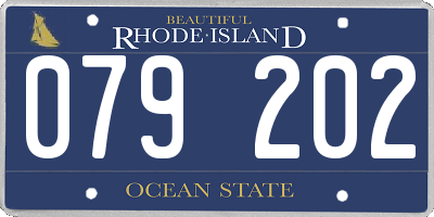 RI license plate 079202