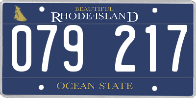 RI license plate 079217