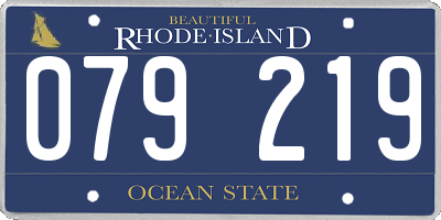 RI license plate 079219